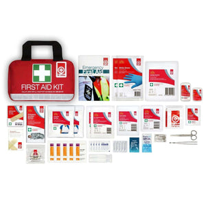 first aid kit, first aid, fevermates, medical kit, emergency kit, trafalgar first aid, st john first aid, st john, trafalgar, bandages, hospital, medical clinic, gauze swabs, gloves, kits