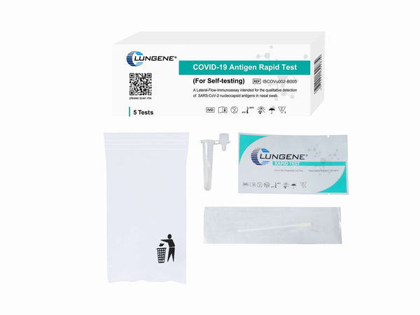 Clungene COVID-19 Rapid Antigen Nasal Swab Self Test 5pk - Clungene - FeverMates