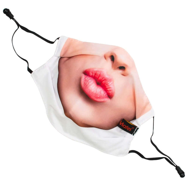 Reusable Fabric Face Mask | 2 Layers + Filter - Face Masks - FeverMates - Adult Regular 17x13cm / Kiss - FeverMates