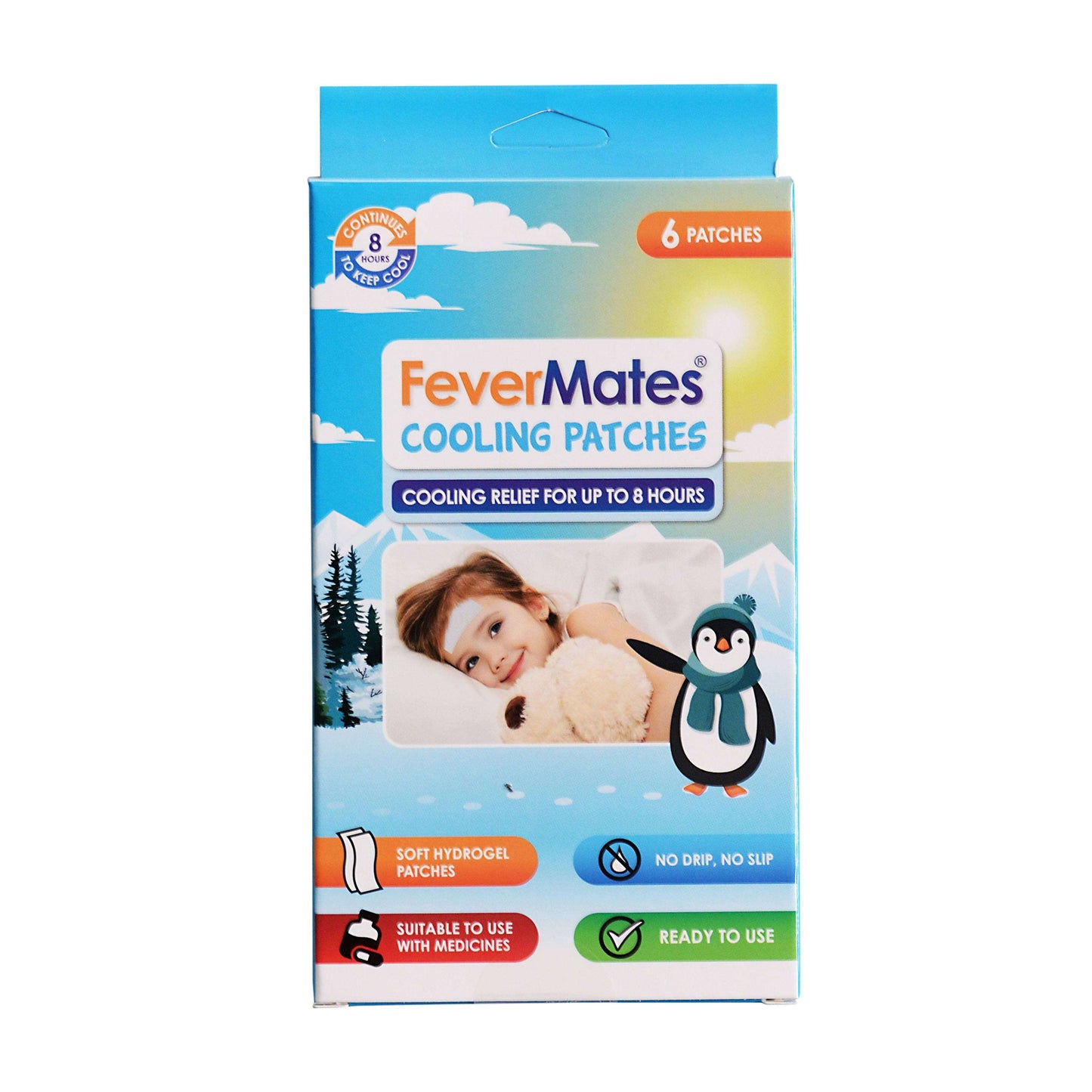 Cooling gel patch peeled from its backing film — FeverMates