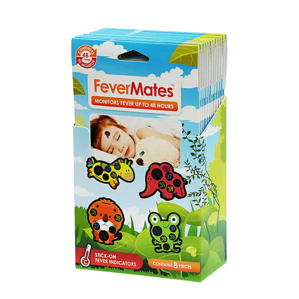 Stick On Temperature Indicators - Stick on fever indicator - FeverMates - 12 Packets - FeverMates