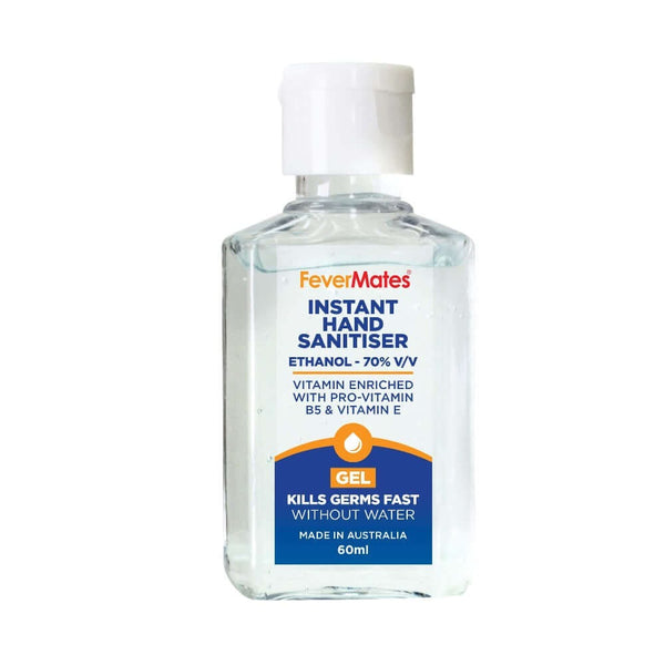 Hand Sanitiser Gel | Laboratory & Dermatologist Tested | Australian Made - Hand sanitiser - FeverMates - 60 ML / 60 ML - 1 Bottle - FeverMates
