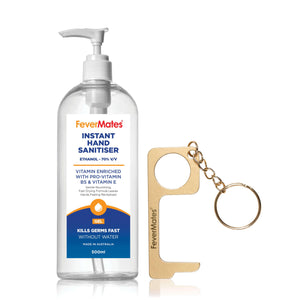 Hand Sanitizer + Distancer Bundle - Care Bundles - FeverMates - Square + Gel - FeverMates