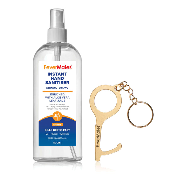 Hand Sanitizer + Distancer Bundle - Care Bundles - FeverMates - Circle + Spray - FeverMates