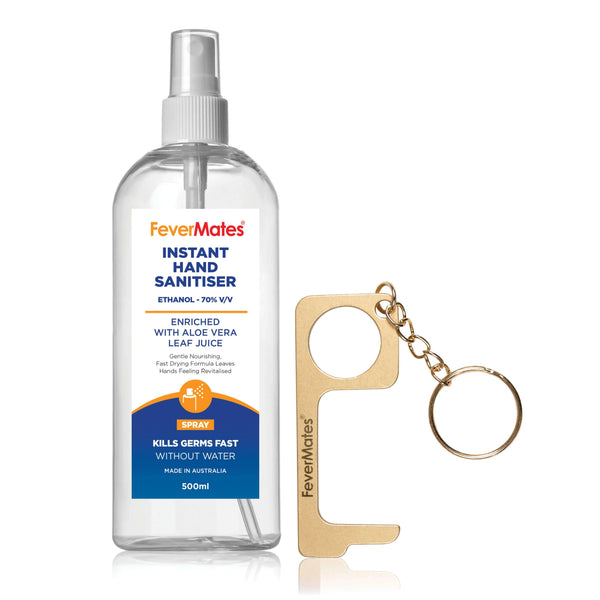 Hand Sanitizer + Distancer Bundle - Care Bundles - FeverMates - Square + Spray - FeverMates