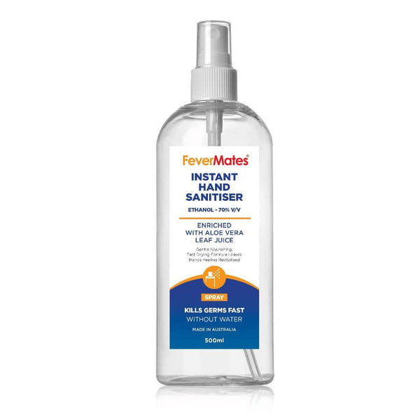 Hand Sanitiser & Surface Spray + Aloe Vera 500ml | Australian Made - Hand sanitiser - FeverMates - 1 Bottle - FeverMates