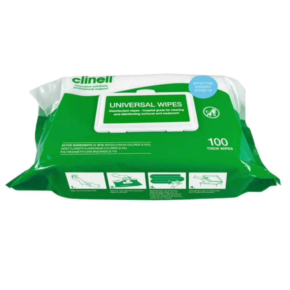 Clinell Universal Wipes - Thick Wipes Packet 100 - Wipes - Clinell - FeverMates
