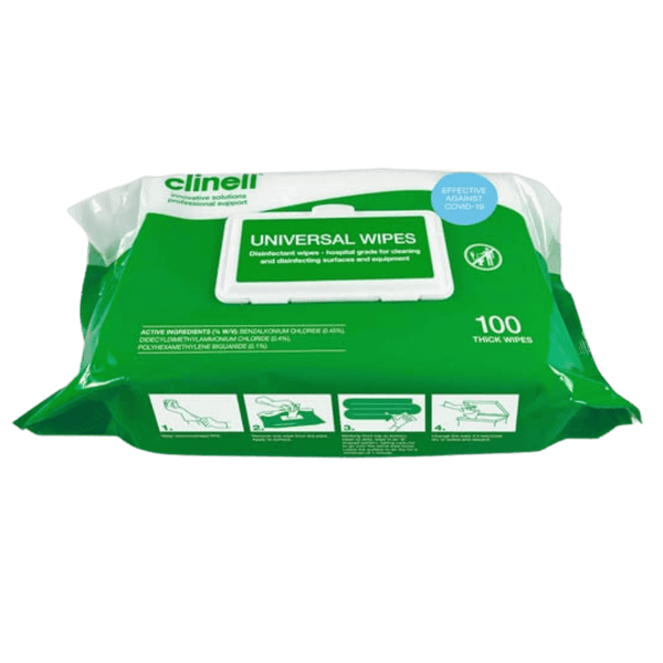 Clinell Universal Wipes - Thick Wipes Packet 100 - Wipes - Clinell - FeverMates