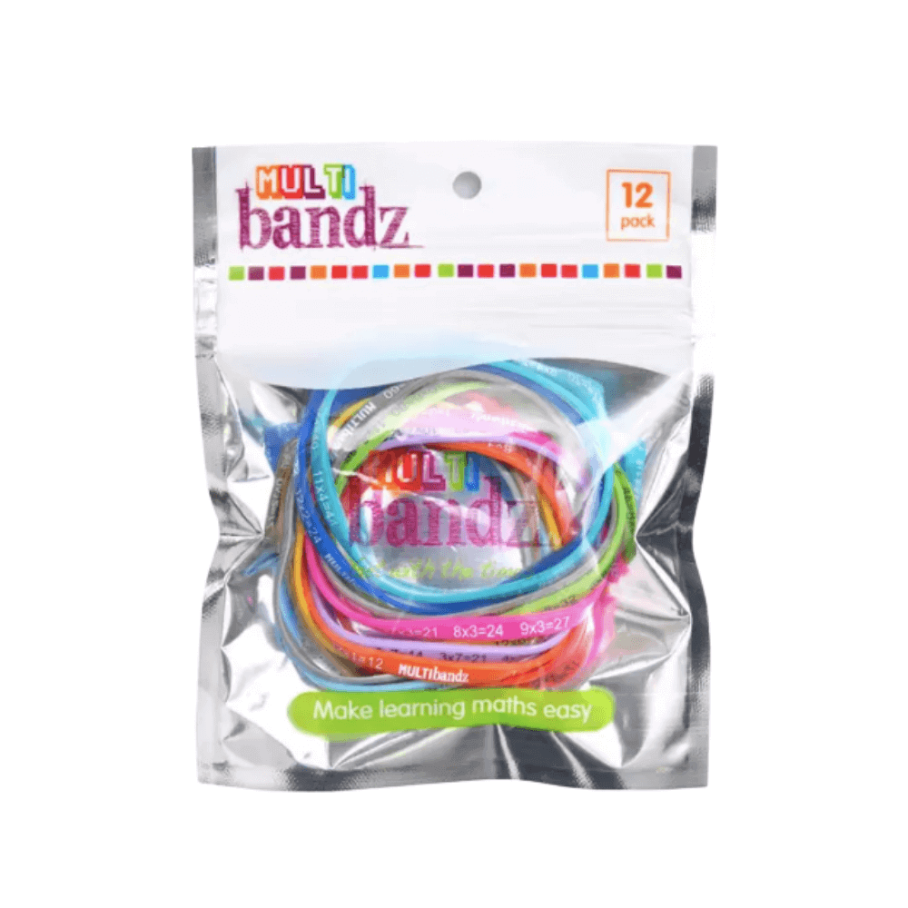 Multibandz Mathematics Times Table Wristbands - Awareness Wristbands - Handband - FeverMates